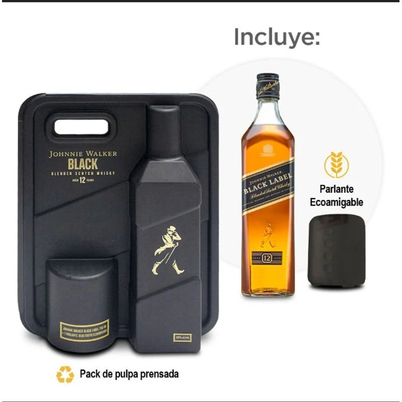 Whisky-JOHNNIE-WALKER-Black-Label-Botella-750ml---Parlante-Ecoamigable--OFERTA-