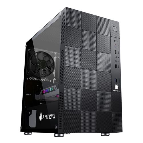 Gabinete Antryx XM-330 Xtreme, ATX/Full ATX/Micro ATX, ventilador ARGB/cinta LED, Panel lateral vidrio templado, con fuente 500W