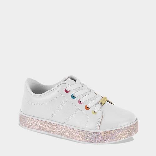 Zapatillas Casual Molekinha Pre Escolar 2520.120.9569  Pu Blanco