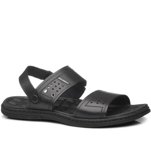 Sandalias Pegada Hombres 131225  Cuero Negro