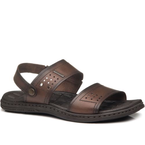 Sandalias Pegada Hombres 131225  Cuero Marron