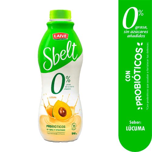 Yogurt SBELT Sabor a Lúcuma Botella 946g