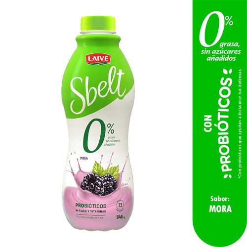 Yogurt SBELT Sabor a Mora Botella 946g
