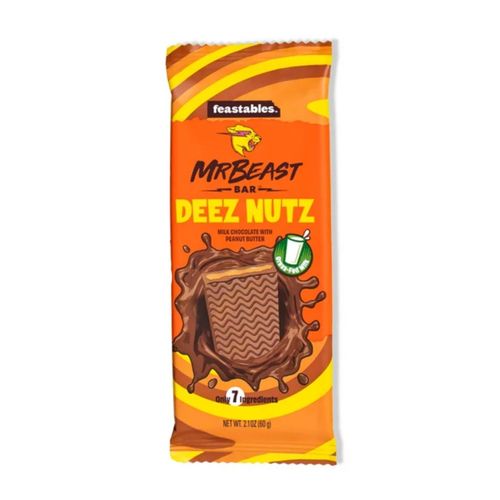 Chocolate de Leche con Crema de Mani MrBeast Deez Nutz  2.1 oz (60g)