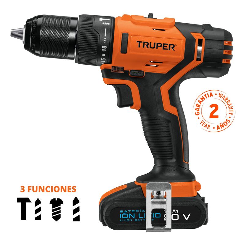 Taladro-percutor-inalambrico-profesional--20V-bateria-ion-litio-220V-Truper