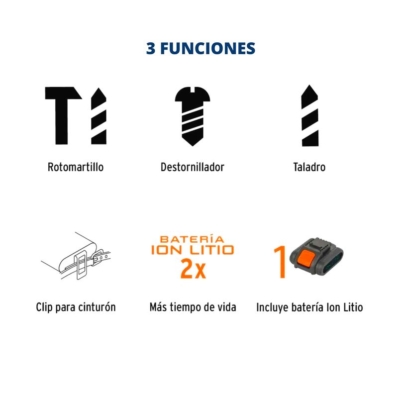 Taladro-percutor-inalambrico-profesional--20V-bateria-ion-litio-220V-Truper