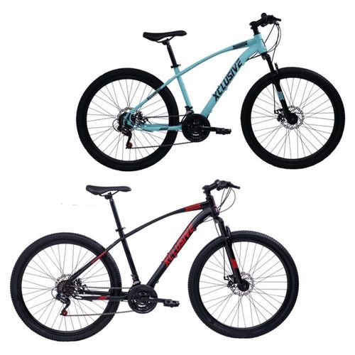 BICICLETA ACERO XCLUSIVE ARO 26 T/N + BICICLETA ACERO XCLUSIVE ARO 27.5 N/R