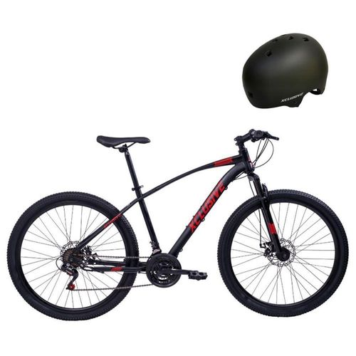 BICICLETA ACERO XCLUSIVE ARO 27 N/R + CASCOS XCLUSIVE URBANO NEGRO L