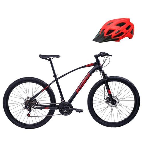 BICICLETA ACERO XCLUSIVE ARO 27 N/R + CASCOS XCLUSIVE MTB ROJO M/L