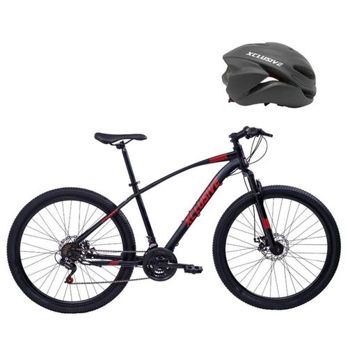 BICICLETA ACERO XCLUSIVE ARO 27 N/R + CASCOS XCLUSIVE MTB NEGRO L