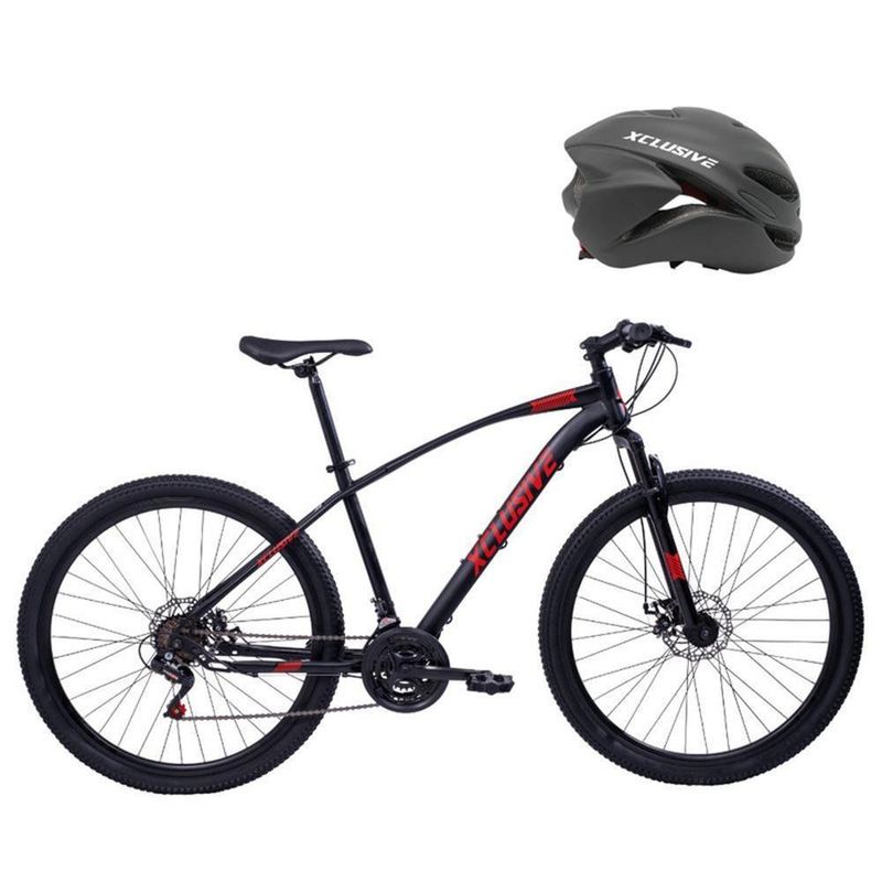 BICICLETA-ACERO-XCLUSIVE-ARO-27-N-R---CASCOS-XCLUSIVE-MTB-NEGRO-L