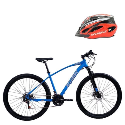 BICICLETA ACERO XCLUSIVE ARO 29 AG DISCO MECANICO + CASCO ROJO L