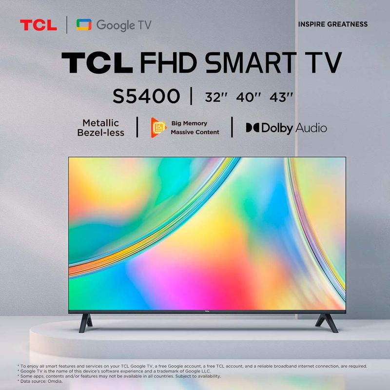 Televisor TCL 40 Pulgadas 102 cm 40S5400A FHD LED Smart TV