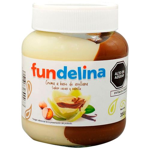 Crema de Avellanas FUNDELINA Vainilla Frasco 350g