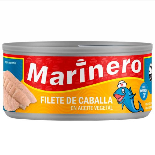 Filete de Caballa en Aceite Vegetal MARINERO Lata 140g