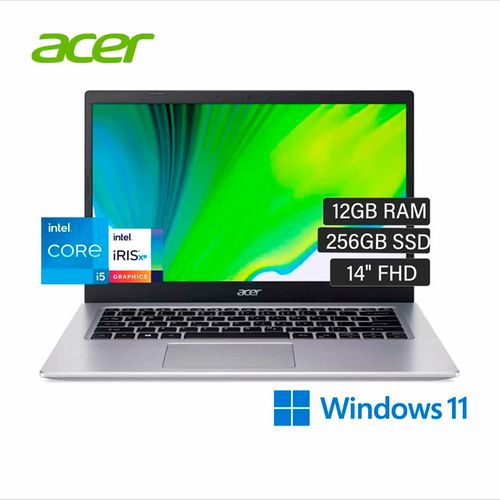 Laptop Acer A514-54-50J1 14" Intel Core i5 512GB SSD 12GB Plata
