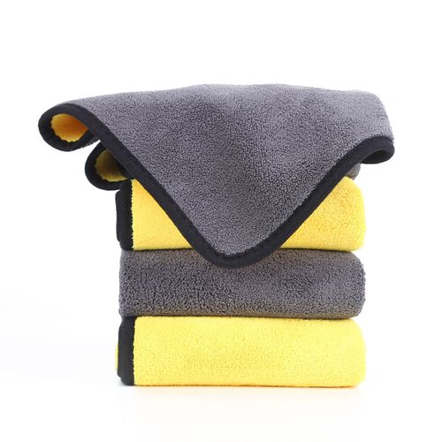 Toalla de Microfibra para Mascota Amarillo con Gris XL