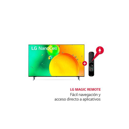 TELEVISOR LG NANOCELL 4K 65" SMART TV CON THINQ AI 65NANO75SQA