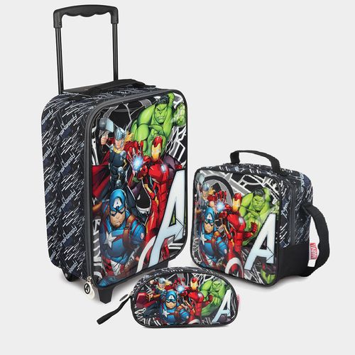 Set 3P Maleta Escolar Artesco Pre Escolar Ar16376006 Avengers Textil