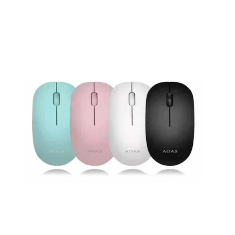 Mouse-Optico-Inalambrico-Usb-Aoas-24-Ghz-Wireless-ultra-Delgado---BLANCO