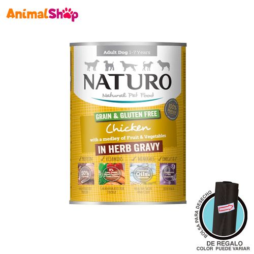 Comida Para Perro Naturo Pollo Frutas Y Vegetales 390 Gr