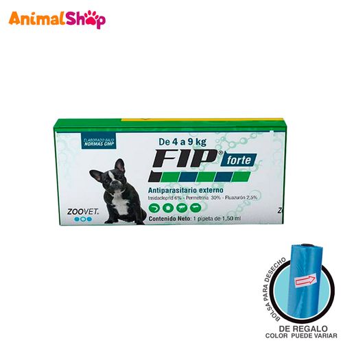 Antipulgas Pipeta F.I.P Forte Para Perros De 4 A 9Kg