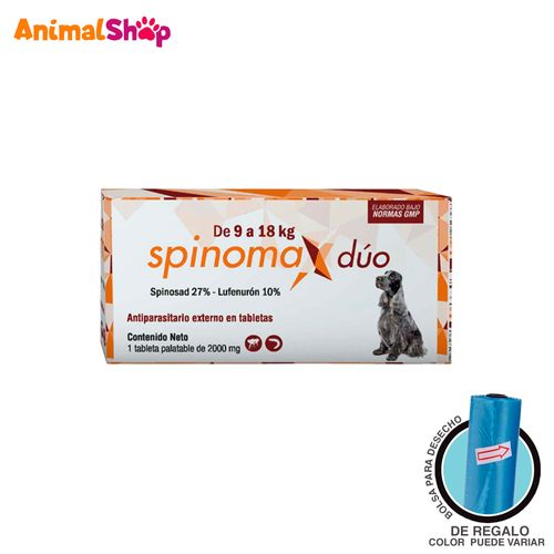 Antipulgas Spinomax Duo Para Perros De 9 A 18Kg 1 Tabl