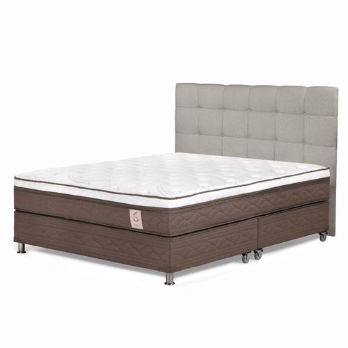 Dormitorio New Style 6 Queen + Respaldo Issey Niebla