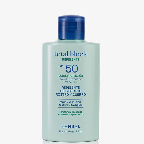 Repelente Bloqueador Solar SPF50 Total Block 120g