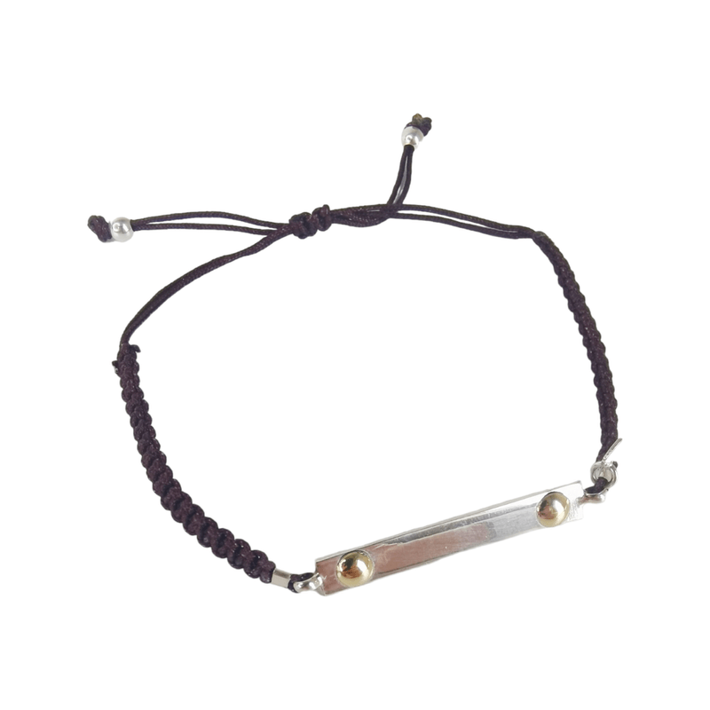 Pulsera-Plata-ZEFORA-cordoncillo-marron-moda-