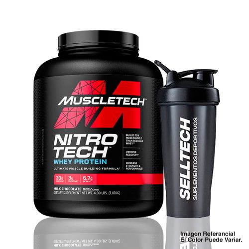 Proteína Muscletech Nitrotech Performance 4 Lb Chocolate