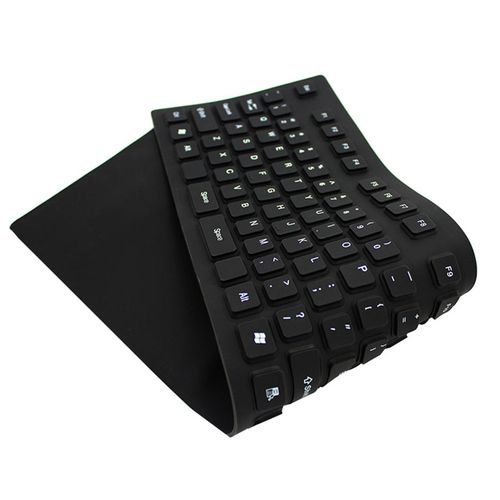 Teclado Flexible Siliconado WB-109 impermeable contra polvo numérico- negro