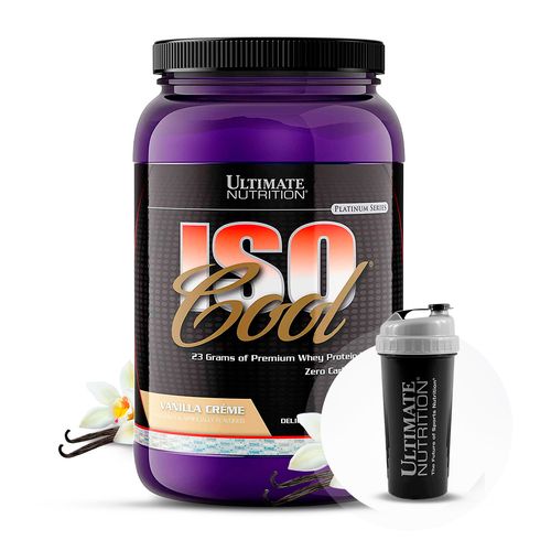 PROTEÍNA AISLADA ISO COOL 2LB VANILLA + SHAKER GRATIS - ULTIMATE NUTRITION