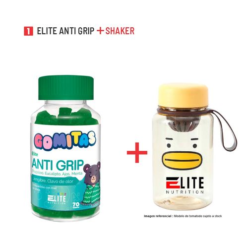 GOMITAS PARA NIÑOS  ELITE NUTRITION KIDS - ELITE ANTI GRIP + SHAKER