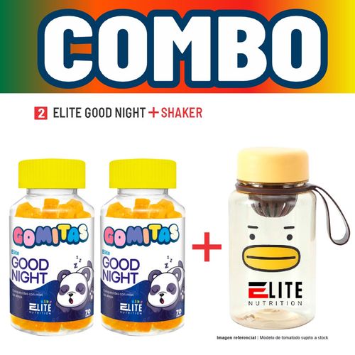 COMBO GOMITAS PARA NIÑOS ELITE NUTRITION KIDS - 2 ELITE GOOD NIGHT + SHAKER