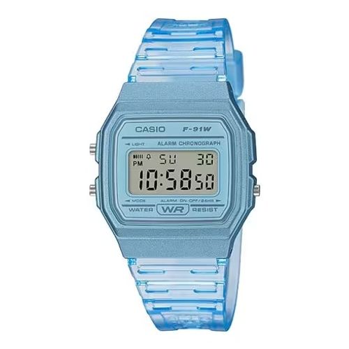 Reloj Casio de mujer celeste F-91WS-2D CAS-M-1