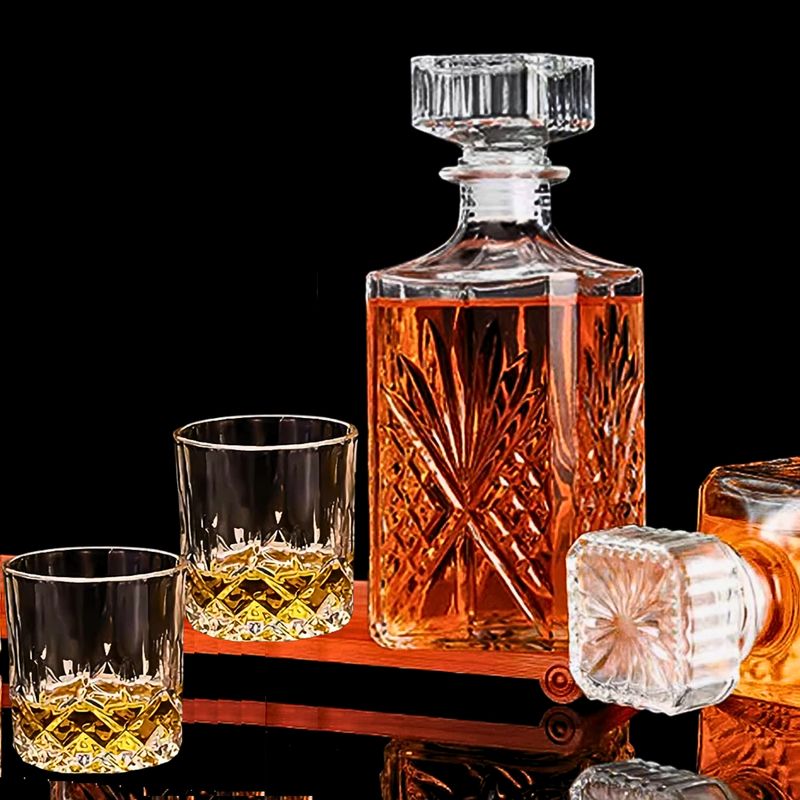 Jgo-8pc-Hielera-de-Bar-Vasos-Licorera-Whiskera-Cadamada-Brandy-Escoces-Bourbon-Vodka-970-ml