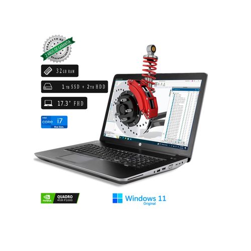 Laptop HP Zbook 17G5 Ci7-8va 32GB RAM 1TB SSD+2TB HDD Refurbished 2años Garantía