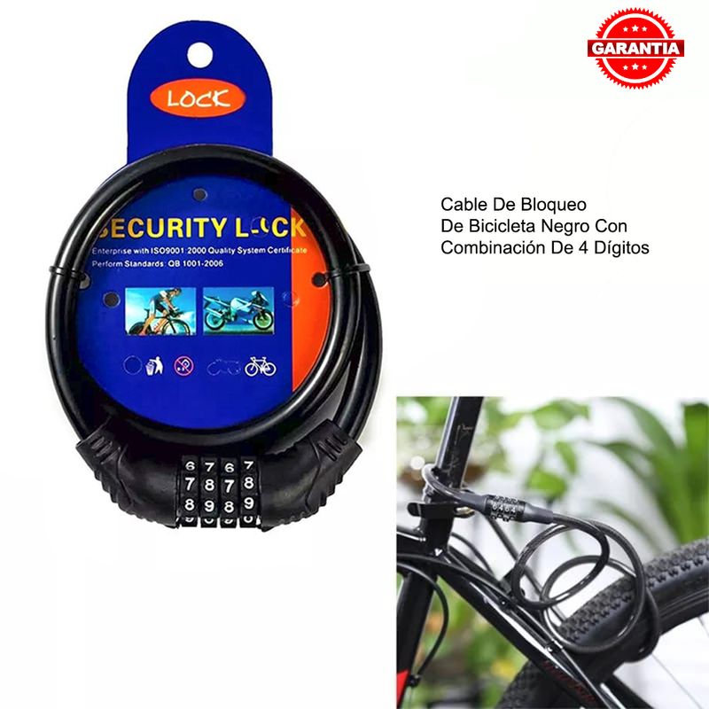 Cable-Candado-de-Bloqueo-de-Bicicleta-Negro-con-Combinacion-de-4-Digitos