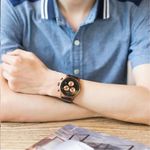 Reloj-Calvin-Klein-City-Chrono-K2G17TC1-Suizo-Fecha-Correa-de-Cuero-Negro-Cobre