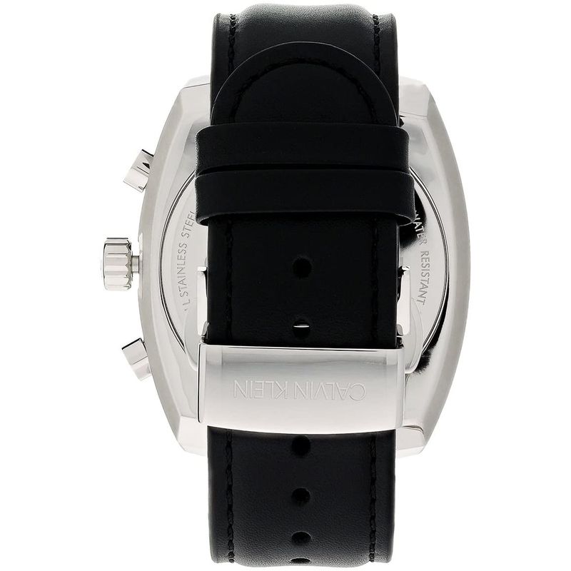 Reloj-Calvin-Klein-Achieve-K8W371C1-Suizo-Fecha-Cronometro-Correa-de-Cuero-Negro