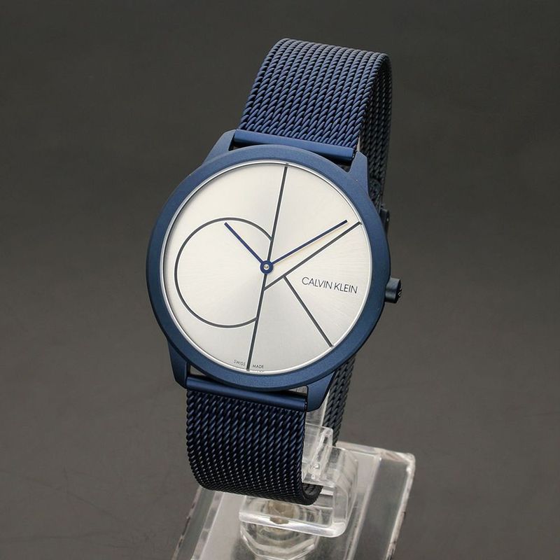Reloj-Calvin-Klein-Minimal-K3M51T56-Suizo-Acero-Inoxidable-Azul-Plateado