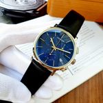 Reloj-Calvin-Klein-Posh-Chrono-K8Q371CN-Suizo-Fecha-Correa-De-Cuero-Negro-Dial-Azul