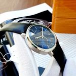 Reloj-Calvin-Klein-Posh-Chrono-K8Q371CN-Suizo-Fecha-Correa-De-Cuero-Negro-Dial-Azul