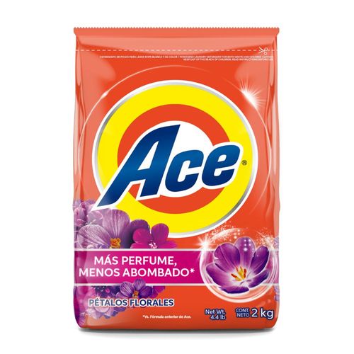 Detergente en Polvo Ace Petalos Florales 2kg