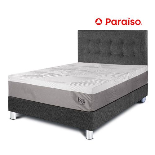 Dormitorio Balanzze 2 Plazas Gris Bipanel