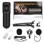 Kit-Microfono-BM-800-Negro-con-Adaptador-de-audio-USB-para-estudio-de-grabacion