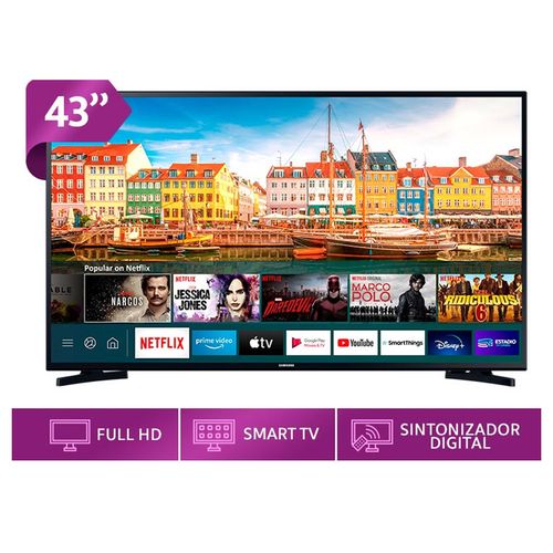 TELEVISOR SAMSUNG LED FHD SMART TV 43” T5202 NEGRO