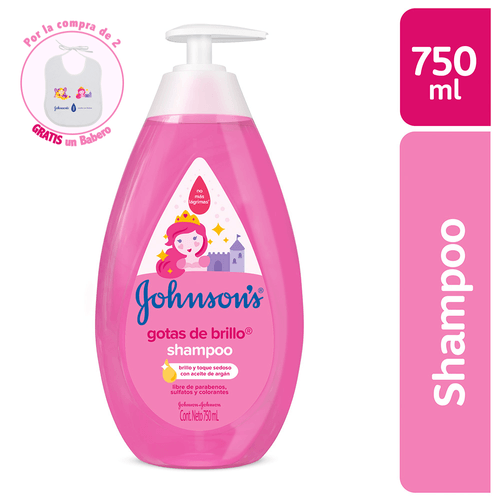 Shampoo Johnsons Gotas de Brillo con Aceite de Argán 750ml