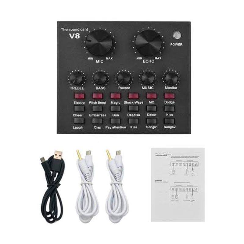 Kit-Microfono-de-estudio-BM-800-Negro-mas-interfaz-de-audio-V8